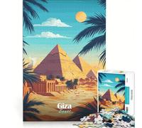 Puzzle da 1000 pezzi per ragazzi, paesaggio delle piramidi di Giza, giochi educativi, corsa a tempo, collezione d'artista, belle arti 50x75cm