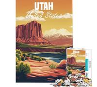 Puzzle da 1000 pezzi per ragazzi paesaggio dello Utah poster schema di montaggio difficile e impegnativo gioco impossibile adatto a persone dai 14 anni in su (50x75cm)