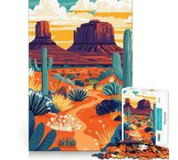 Puzzle da 1000 pezzi per ragazzi,paesaggio desertico di Monument Valley,Arizona,con bordi precisi,attività stimolante per la mente,gioco rilassante,regalo di compleanno (38x26cm)