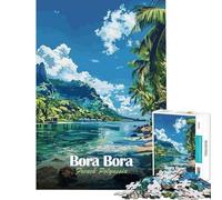 Puzzle da 1000 pezzi per ragazzi paesaggio di Bora Bora Polinesia Francese Gioco interattivo giocattolo avvincente per coltivare la pazienza Regalo di compleanno decorazione per la casa (50x75cm)