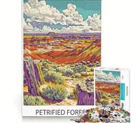 Puzzle da 1000 pezzi per ragazzi paesaggio di foresta pietrificata gioco rompicapo difficile e stimolante ideale come regalo per tutta la famiglia 38x52cm