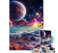 Puzzle da 1000 pezzi per ragazzi paesaggio di Saturno impegnativo da completare antistress decorazione da parete per età 14+ (38x26cm)