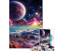 Puzzle da 1000 pezzi per ragazzi paesaggio di Saturno sfida da completare corsa a tempo gioco rilassante per ragazzi dai 14 anni in su (38x52cm)