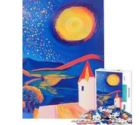Puzzle da 1000 pezzi per ragazzi paesaggio di un villaggio illuminato dal sole puzzle da 1000 pezzi giocattolo decorativo per la casa analisi e logica compleanno (75x50cm)