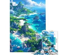 Puzzle da 1000 pezzi per ragazzi paesaggio di un'isola tropicale ideale per compleanni e Natale Un'opera d'arte un gioco rilassante per ragazzi dai 14 anni in su (38x26cm)