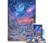 Puzzle da 1000 pezzi per ragazzi, paesaggio fantastico con corpi celesti, gioco educativo, difficile, regalo di compleanno, regalo di viaggio 38x26cm