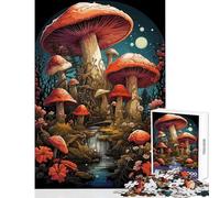 Puzzle da 1000 pezzi per ragazzi paesaggio fantastico con funghi gioco pratico per il divertimento in famiglia antistress per rafforzare l'amore tra le coppie (50x75cm)