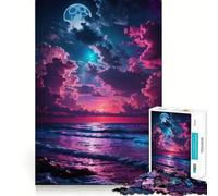 Puzzle da 1000 pezzi per ragazzi,paesaggio fantastico da spiaggia,taglio netto,puzzle logico,gioco per il tempo libero,regalo di Natale rilassante (38x52cm)