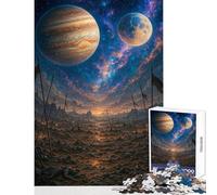 Puzzle da 1000 pezzi per ragazzi paesaggio fantasy post-battaglia con pianeti gioco impossibile migliora la memoria decorazione per la casa giocattolo regalo di compleanno regalo di viaggio (50x75cm)