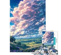 Puzzle da 1000 pezzi per ragazzi paesaggio floreale da sogno con cielo stellato ideale per compleanni e Natale Un'opera d'arte un gioco rilassante per ragazzi dai 14 anni in su (38x52cm)