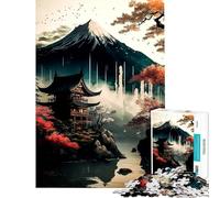 Puzzle da 1000 pezzi per ragazzi paesaggio giapponese antico gioco educativo sfida rilassante analisi e logica ottimo regalo e giocattolo (dimensioni 50x75cm)