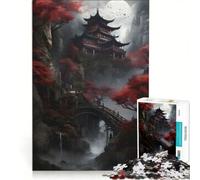 Puzzle da 1000 pezzi per ragazzi, paesaggio giapponese con acqua, gioco educativo, divertente e spiritoso, compleanni e occasioni speciali 50x75cm