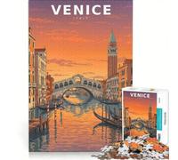 Puzzle da 1000 pezzi per ragazzi, paesaggio italiano vintage retrò - Eterna nostalgia della città, gioco educativo, decorazione murale, per rafforzare l'amore tra le coppie 50x75cm