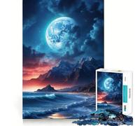 Puzzle da 1000 pezzi per ragazzi, paesaggio marino tranquillo, gioco di squadra, concentrazione, divertimento, svago, decorazione natalizia da parete (38x52cm)