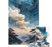 Puzzle da 1000 pezzi per ragazzi paesaggio montano da sogno con nuvole puzzle fai-da-te per ragazzi giocattolo per le vacanze a casa interazione genitore-figlio (dimensioni 38x26cm)