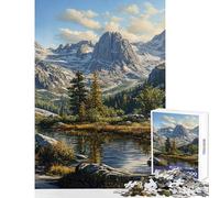 Puzzle da 1000 pezzi per ragazzi paesaggio montano e lacustre giochi rilassanti ma divertenti e spiritosi giocattoli fai-da-te regali per amici e familiari (50x75cm)