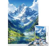 Puzzle da 1000 pezzi per ragazzi paesaggio montano e lacustre Puzzle da 1000 pezzi giochi rilassanti ottimi regali e giocattoli taglio di precisione (38x26cm)