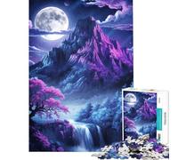 Puzzle da 1000 pezzi per ragazzi paesaggio montano fantasy con cascata gioco per famiglie divertimento assicurato ideale come regalo per tutta la famiglia (dimensioni 50x75cm)