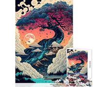 Puzzle da 1000 pezzi per ragazzi paesaggio montano gioco divertente ideale per le vacanze a casa per passare il tempo decorazione da parete compleanno e Natale (52x38cm)