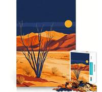 Puzzle da 1000 pezzi per ragazzi,paesaggio notturno del deserto della Valle della Morte,bordo pulito,gioco di concentrazione,regalo,gioco di svago,decorazione natalizia da parete (38x52cm)