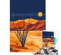 Puzzle da 1000 pezzi per ragazzi paesaggio notturno del deserto della Valle della Morte gioco educativo e stimolante ideale come regalo di compleanno (dimensioni 38x52cm)