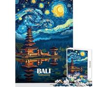 Puzzle da 1000 pezzi per ragazzi paesaggio notturno stellato di Bali Indonesia Gioco pratico per il divertimento in famiglia antistress per rafforzare l'amore tra le coppie (38x52cm)
