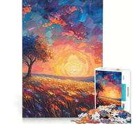 Puzzle da 1000 pezzi per ragazzi, paesaggio onirico con prateria, gioco interattivo, migliora la memoria, compleanno e Natale 38x26cm
