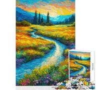 Puzzle da 1000 pezzi per ragazzi paesaggio onirico con prato giochi divertenti taglio di precisione decorazione per la casa giocattoli per rafforzare l'amore tra le coppie (50x75cm)