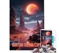 Puzzle da 1000 pezzi per ragazzi paesaggio onirico marziano divertente attività da fare a casa per divertimento in famiglia giochi per famiglie adatti a partire dai 14 anni (38x52cm)