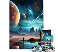 Puzzle da 1000 pezzi per ragazzi paesaggio spaziale fantasy giocattolo educativo per l'apprendimento e il miglioramento della memoria regalo di compleanno (dimensioni 38x26cm)