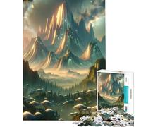 Puzzle da 1000 pezzi per ragazzi paesaggio surreale alieno gioco educativo sfida gioco pratico sfida difficile regalo divertente (dimensioni 38x52cm)