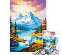 Puzzle da 1000 pezzi per ragazzi paesaggio surreale con sole e monte sfida educativa decorazione per la casa giochi educativi adatti a partire dai 14 anni (50x75cm)