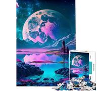 Puzzle da 1000 pezzi per ragazzi paesaggio terrestre notturno gioco pratico per adulti ideale per passare il tempo durante le vacanze regali di Natale e compleanno (dimensioni 50x75cm)