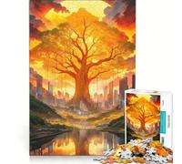 Puzzle da 1000 pezzi per ragazzi, paesaggio urbano con albero gigante, gioco pratico, divertente e spiritoso, regalo per amici e familiari 50x75cm