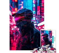 Puzzle da 1000 pezzi per ragazzi paesaggio urbano cyberpunk gioco stimolante giocattolo divertente un'opera d'arte idee regalo (dimensioni 38x52cm)