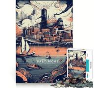 Puzzle da 1000 pezzi per ragazzi,paesaggio urbano di Baltimora,taglio netto,puzzle logico,gioco per il tempo libero,regalo di Natale rilassante (50x75cm)