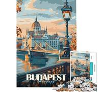 Puzzle da 1000 pezzi per ragazzi paesaggio urbano di Budapest ideale per compleanni e Natale Un'opera d'arte per tutta la famiglia adatto a partire dai 14 anni (38x26cm)