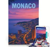 Puzzle da 1000 pezzi per ragazzi Paesaggio urbano di Monaco al crepuscolo Gioco impossibile Difficile e stimolante compleanno e Natale 38x52cm