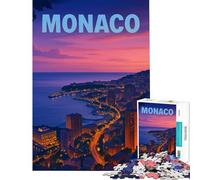 Puzzle da 1000 pezzi per ragazzi paesaggio urbano di Monaco al tramonto gioco interattivo educativo sfida regalo per donne e uomini decorazione per la casa (dimensioni 38x26cm)