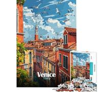 Puzzle da 1000 pezzi per ragazzi paesaggio urbano di Venezia gioco pratico giocattolo avvincente per coltivare la pazienza ottimo regalo sfida impegnativa (dimensioni 50x75cm)