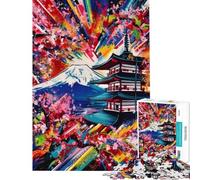 Puzzle da 1000 pezzi per ragazzi Pagoda giapponese e Monte Fuji Giocattolo per ragazzi Decorazione da parete Regalo per amici e familiari per rafforzare i ricordi (Dimensioni 50x75cm)