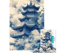 Puzzle da 1000 pezzi per ragazzi pagoda paesaggio giapponese attività divertenti da fare a casa regalo di compleanno gioco educativo per ragazzi dai 14 anni in su puzzle in offerta (38x26cm)