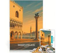 Puzzle da 1000 pezzi per ragazzi, Palazzo dei Dogi, Italia, gioco educativo, regalo di compleanno, collezione d'artista, belle arti 38x52cm