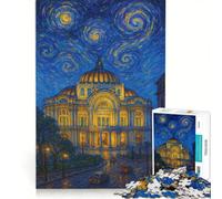 Puzzle da 1000 pezzi per ragazzi, Palazzo delle Belle Arti di notte, giocattolo fai-da-te, rilassante e stimolante per la mente, adatto come decorazione da scrivania 50x75cm