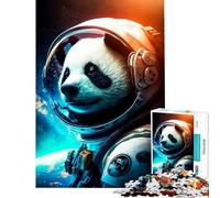 Puzzle da 1000 pezzi per ragazzi panda blu giochi rilassanti giocattoli che creano dipendenza per coltivare la pazienza idee regalo apprendimento educativo (dimensioni 38x26cm)