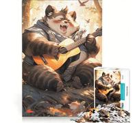 Puzzle da 1000 pezzi per ragazzi: Panda che canta con la chitarra gioco rilassante antistress intellettuale compleanno e altre occasioni 50x75cm