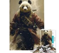 Puzzle da 1000 pezzi per ragazzi: Panda Guerriero Samurai Divertimento a casa gioco di assemblaggio e relax per ragazzi dai 14 anni in su (50x75cm)