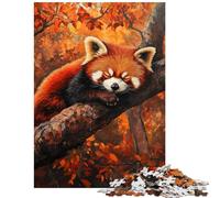 Puzzle da 1000 pezzi per ragazzi: panda rosso in autunno gioco di sonno per ragazzi migliora la memoria aiuta ad allenare il cervello gioco educativo per tutta la famiglia (75x50cm/1000 pezzi)