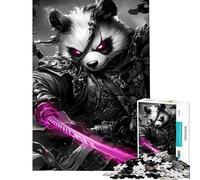 Puzzle da 1000 pezzi per ragazzi panda samurai guerriero animale ideale per compleanni e Natale Giocattolo educativo adatto a partire dai 14 anni (38x52cm)