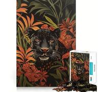 Puzzle da 1000 pezzi per ragazzi Pantera Nera nella giungla Gioco di incastri fluidi e divertenti,idea regalo per stimolare la mente,gioco rilassante,attività artistica per il tempo libero a Natale
